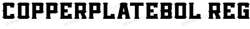 CopperplateBol Regul字体转换